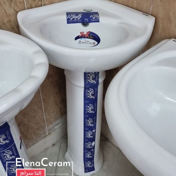 روشویی گوشه 45 آرمیتاژ پایه دار