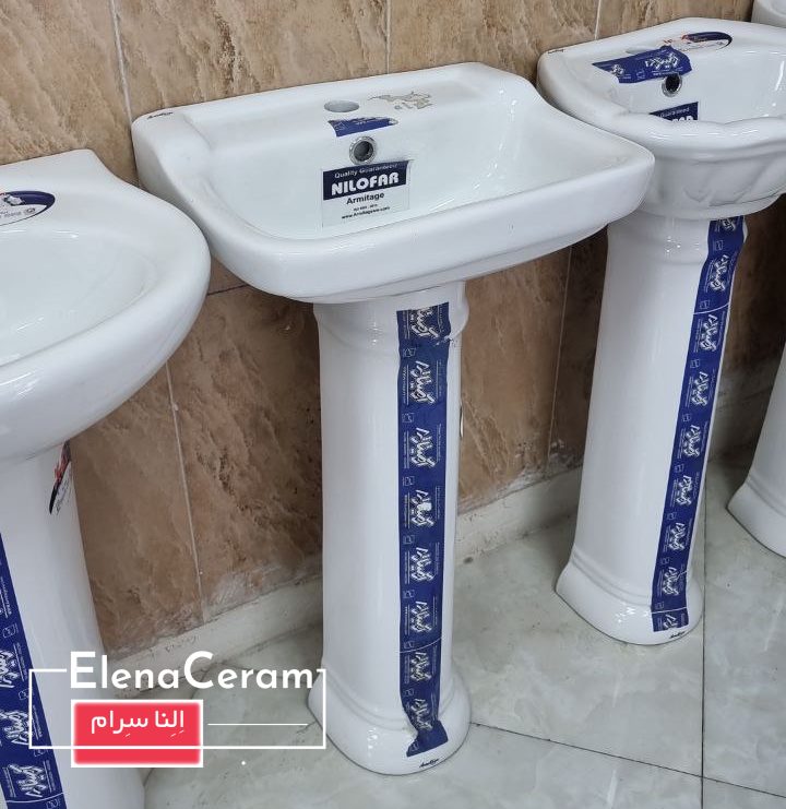 روشویی پایه دار مدل نیلوفر